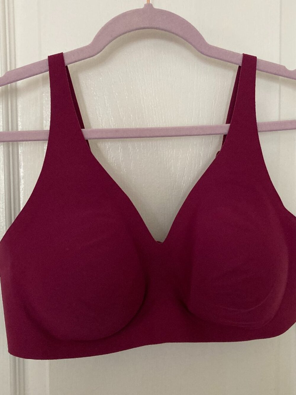 Knix Revolution V-Neck Bra Size XXL (Fits 40A, 40B, 40C) Dark Magenta